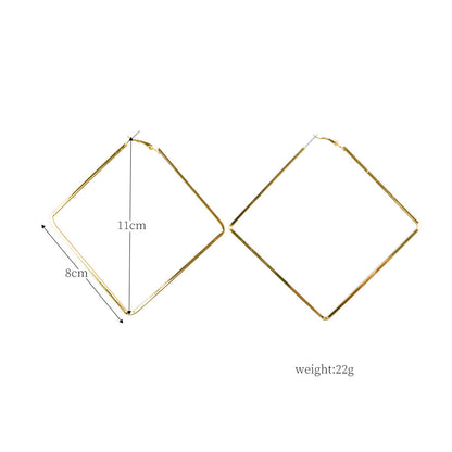 Boucles d'oreilles géométriques en diamant pour femme