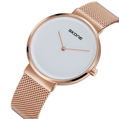 Montre à quartz étanche pour femme, bracelet en maille, tendance et simple - LUXARAH