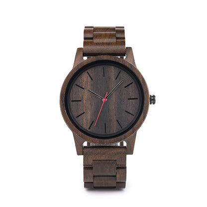Montre à quartz en bois
