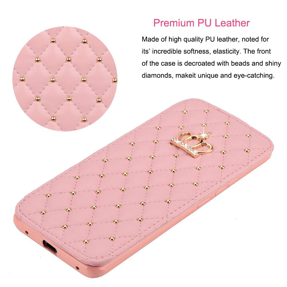 Étui en cuir Crown Card pour téléphone Samsung