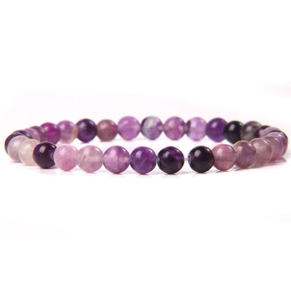 Bracelet en pierre naturelle de 6 mm, tissé à la main, bracelet énergétique - LUXARAH