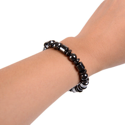 Bracelets magnétiques pour perte de poids, pour femmes et hommes, avec pentagramme en pierre, thérapie magnétique, soulagement de la douleur, bijoux de santé amincissants - LUXARAH