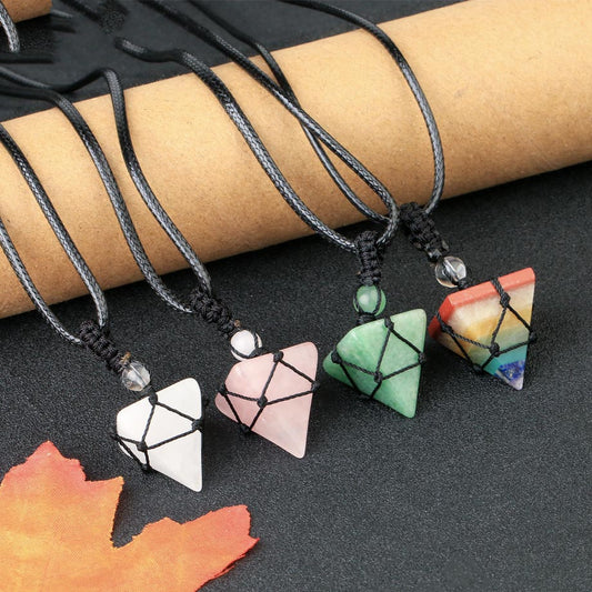 Crystal and natural stone necklaces for men and women