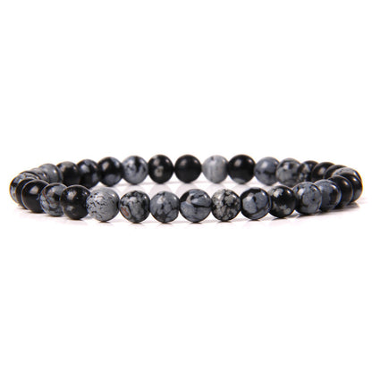 Bracelet en pierre naturelle de 6 mm, tissé à la main, bracelet énergétique - LUXARAH
