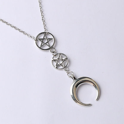 Make a series of hollow necklaces with stars and moons