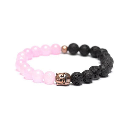 Bracelet énergétique en perles de pierre volcanique naturelle - LUXARAH