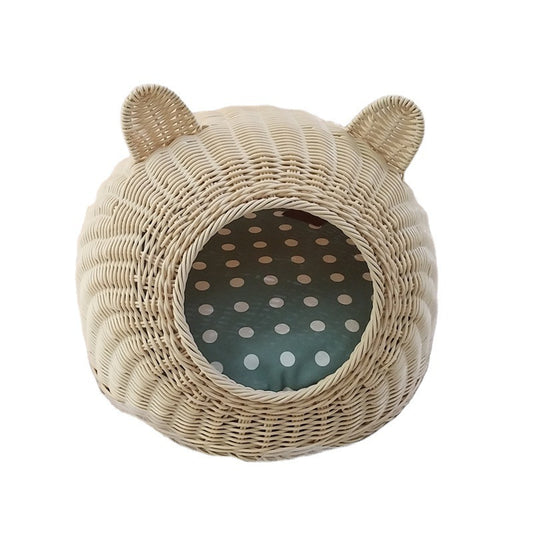 Litière pour chat en rotin - LUXARAH