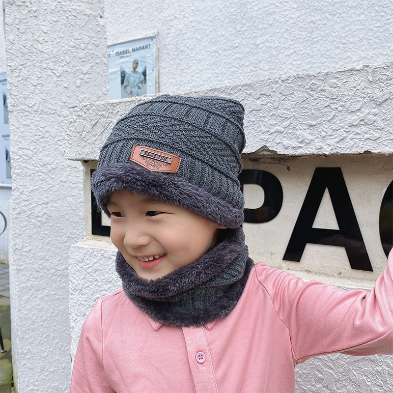 Ensemble bonnet et écharpe d'hiver en tricot chaud, doublé polaire épaisse, cache-cou pour homme et femme