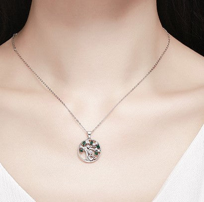 Collier avec pendentif arbre de vie en argent sterling 925 pour femme, bijou tendance, cadeau