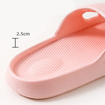 Pantoufles d'été antidérapantes à semelle épaisse et couleur unie pour la maison, la salle de bain, pour femmes et hommes