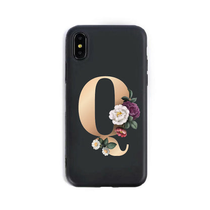 Coques de téléphone en silicone avec lettres de l'alphabet anglais