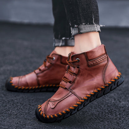 Chaussures en cuir pour hommes, chaussures décontractées - LUXARAH