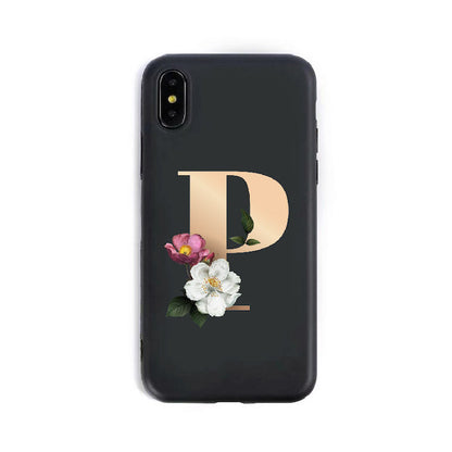 Coques de téléphone en silicone avec lettres de l'alphabet anglais