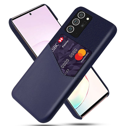 Housse de protection en cuir pour téléphone portable, motif tissu, pour une seule carte