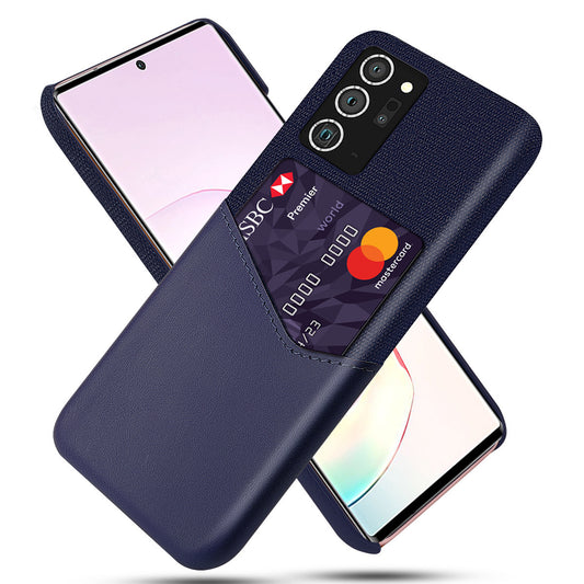 Housse de protection en cuir pour téléphone portable, motif tissu, pour une seule carte