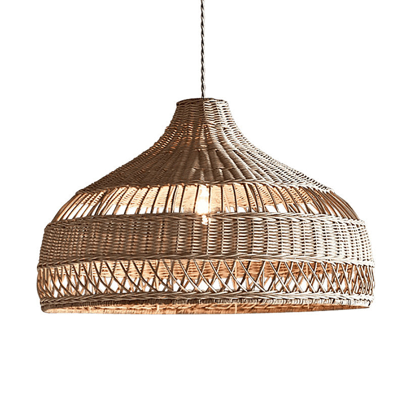 Lustre en rotin zen japonais artistique - LUXARAH