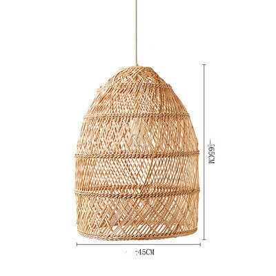 Lustre en rotin zen japonais artistique - LUXARAH