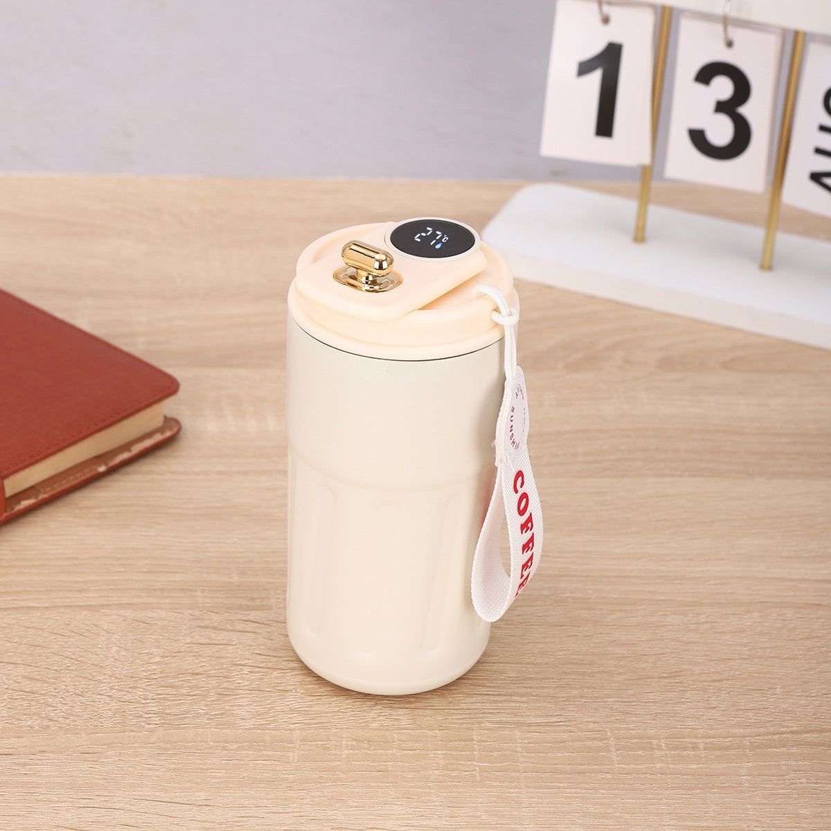 Bouteille isotherme numérique intelligente, tasse à café portable, bouteille d'eau en acier inoxydable, tasse isotherme pour voiture, garde le froid, bouteilles sous vide 450 ml