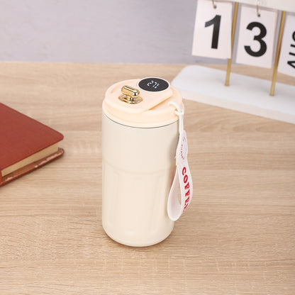 Bouteille isotherme numérique intelligente, tasse à café portable, bouteille d'eau en acier inoxydable, tasse isotherme pour voiture, garde le froid, bouteilles sous vide 450 ml