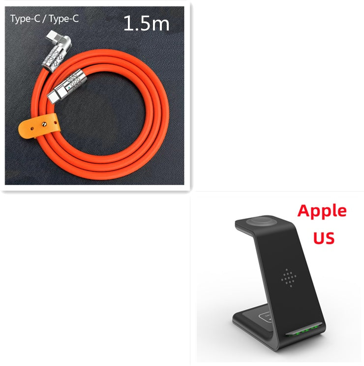 Station de charge rapide 3 en 1, support de chargeur sans fil, station de charge rapide sans fil pour support de téléphone
