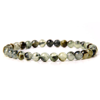 Bracelet en pierre naturelle de 6 mm, tissé à la main, bracelet énergétique - LUXARAH