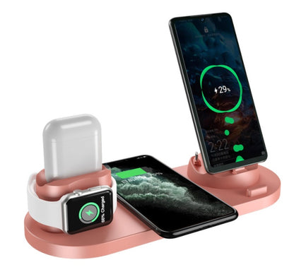Chargeur sans fil pour iPhone, chargeur rapide pour téléphone, station de charge rapide pour montre, station de charge 6 en 1