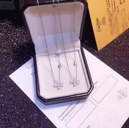 Colliers longs papillons en argent sterling 925