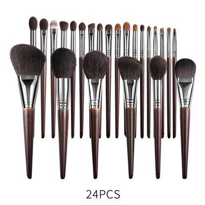 Ensemble de pinceaux de maquillage naturels, pinceau à paupières, chèvre - LUXARAH