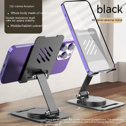 Support de téléphone portable de bureau en métal rotatif à 360 degrés, support réglable pour tablette de bureau
