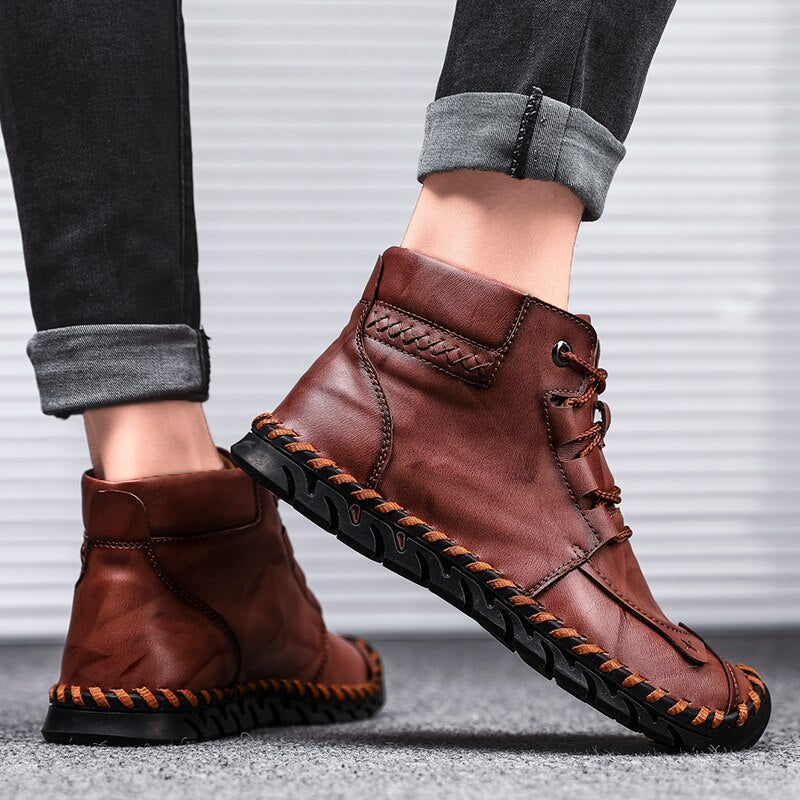 Chaussures en cuir pour hommes, chaussures décontractées - LUXARAH