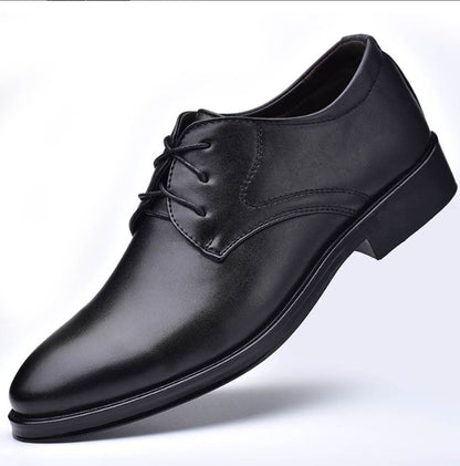 Chaussures noires à bout pointu pour homme - LUXARAH