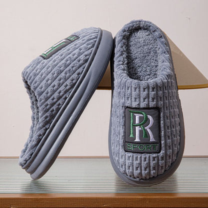 Chaussons d'hiver chauds et antidérapants en peluche pour homme et femme, grande taille, pour la maison et la chambre à coucher