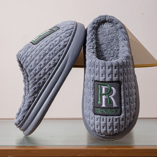 Chaussons d'hiver chauds et antidérapants en peluche pour homme et femme, grande taille, pour la maison et la chambre à coucher