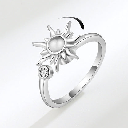 Bague anti-stress et en forme de tournesol rotatif - LUXARAH