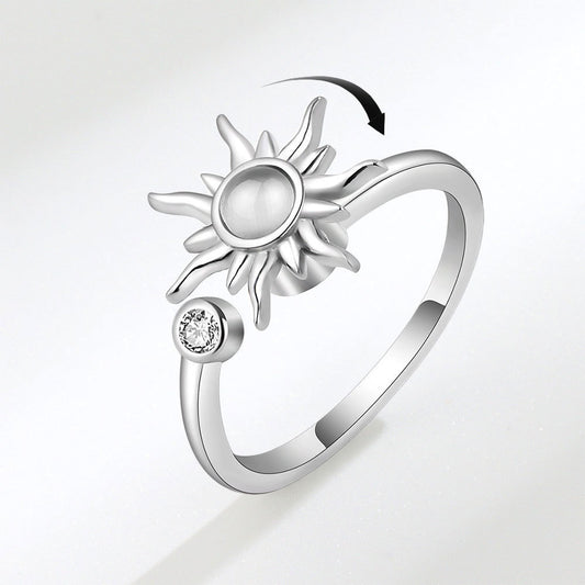 Bague anti-stress et en forme de tournesol rotatif - LUXARAH