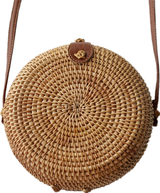 Sac tissé en rotin rétro à la mode - LUXARAH