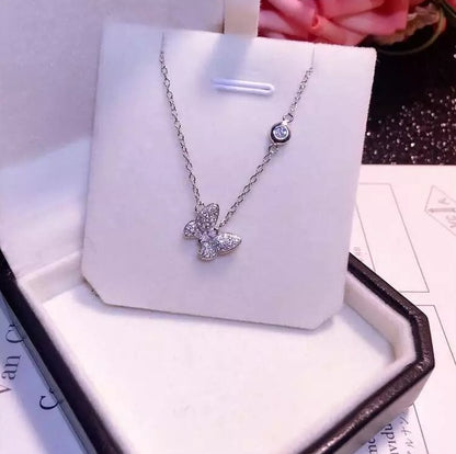Colliers longs papillons en argent sterling 925