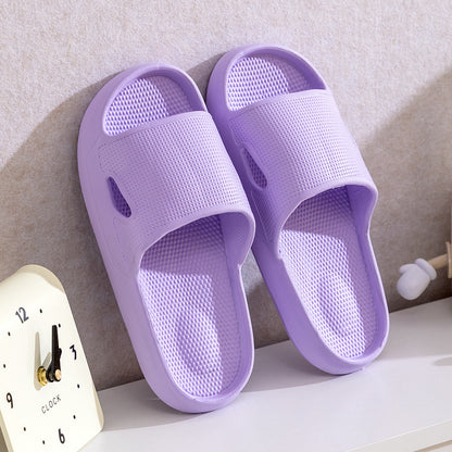 Pantoufles d'été antidérapantes à semelle épaisse et couleur unie pour la maison, la salle de bain, pour femmes et hommes