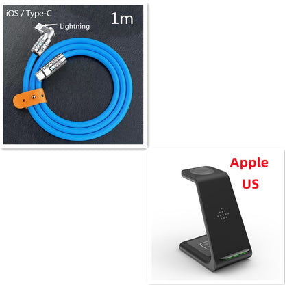 Station de charge rapide 3 en 1, support de chargeur sans fil, station de charge rapide sans fil pour support de téléphone