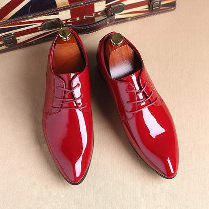 Chaussures en cuir pour hommes, chaussures habillées décontractées, chaussures de conduite noires à enfiler - LUXARAH