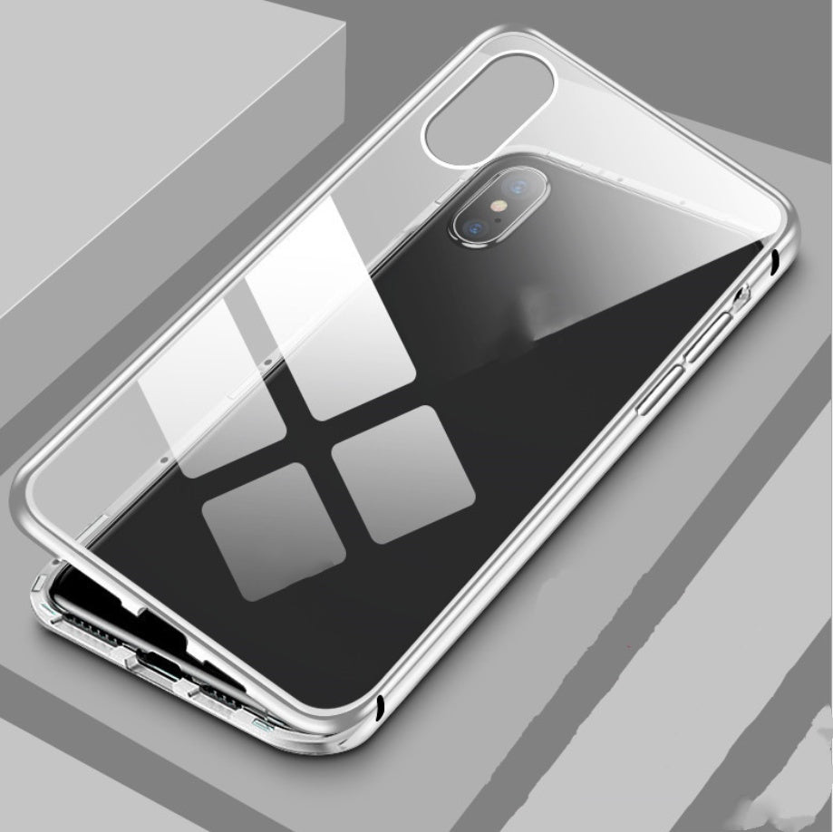 Étui magnétique double face en verre pour téléphone portable King, sans fonction anti-espion