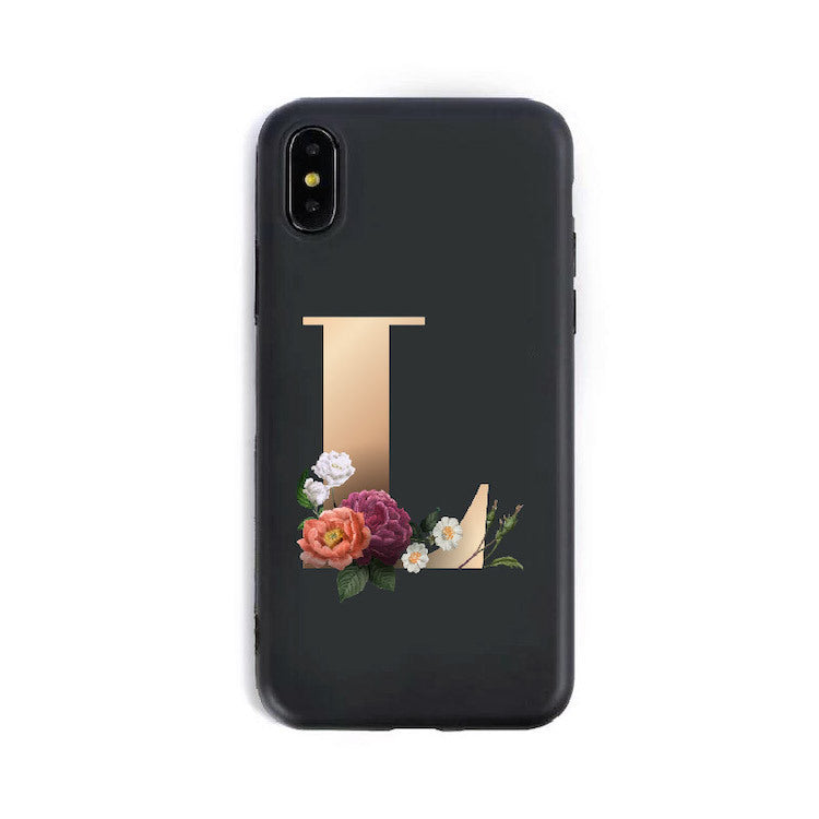 Coques de téléphone en silicone avec lettres de l'alphabet anglais