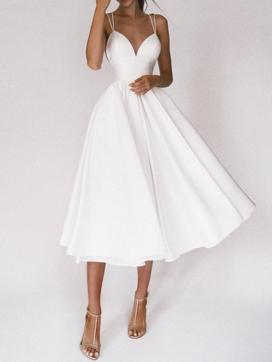Sexy V-neck Suspender Dress Summer Fashion A-Line Long Dresses For Women - LUXARAH