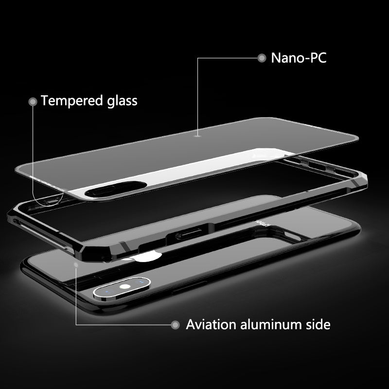 Coque de téléphone en verre trempé transparent