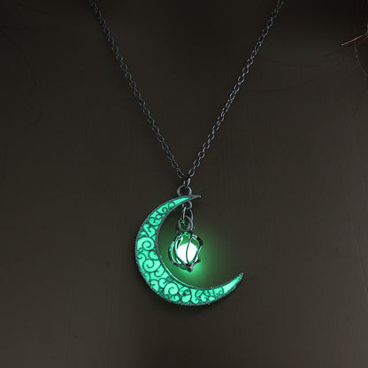 Colliers à pendentif lumineux, colliers à chaîne plaqués argent