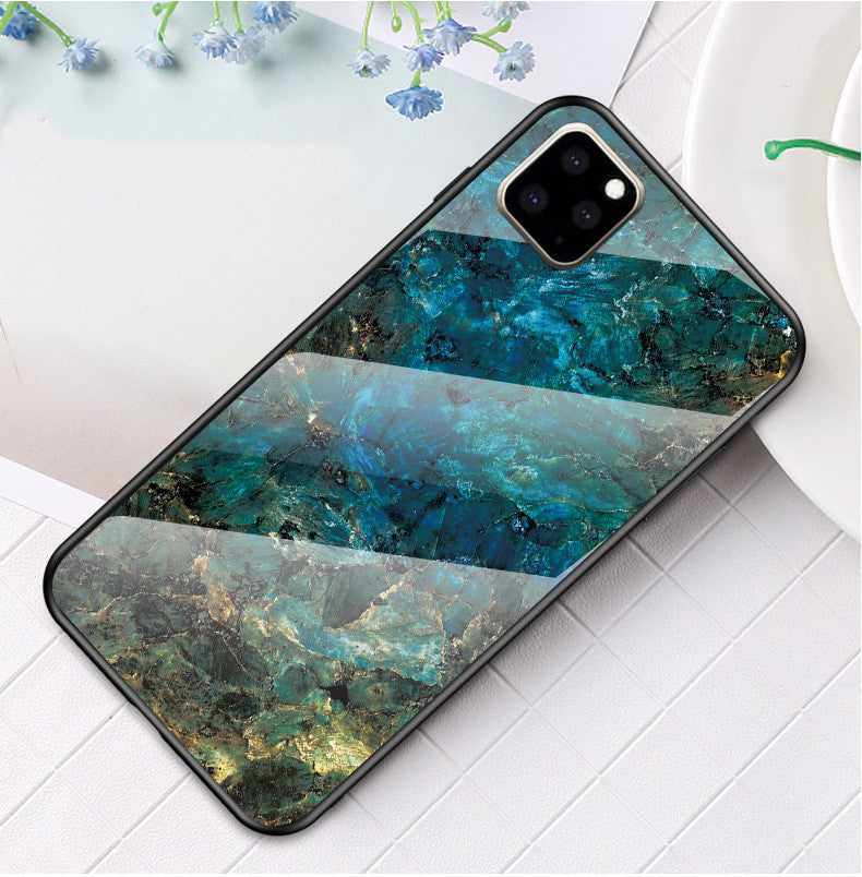 Coque de téléphone en verre marbré
