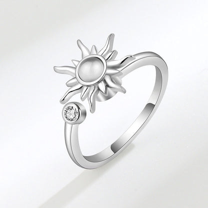 Bague anti-stress et en forme de tournesol rotatif - LUXARAH