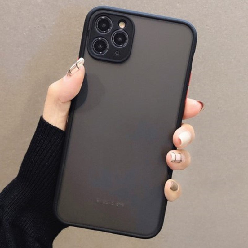 Coque de téléphone portable givrée aux couleurs contrastées pour éviter les chutes