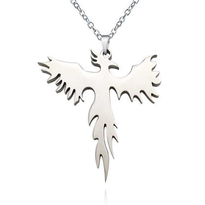 Titanium Steel Phoenix Bird Necklaces for Women and Men