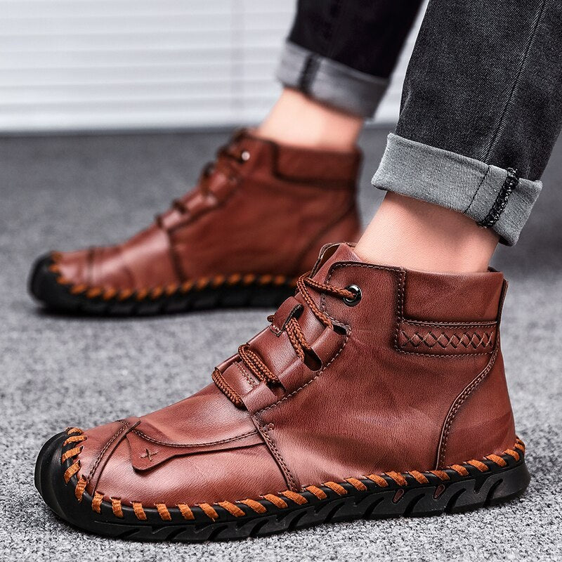 Chaussures en cuir pour hommes, chaussures décontractées - LUXARAH